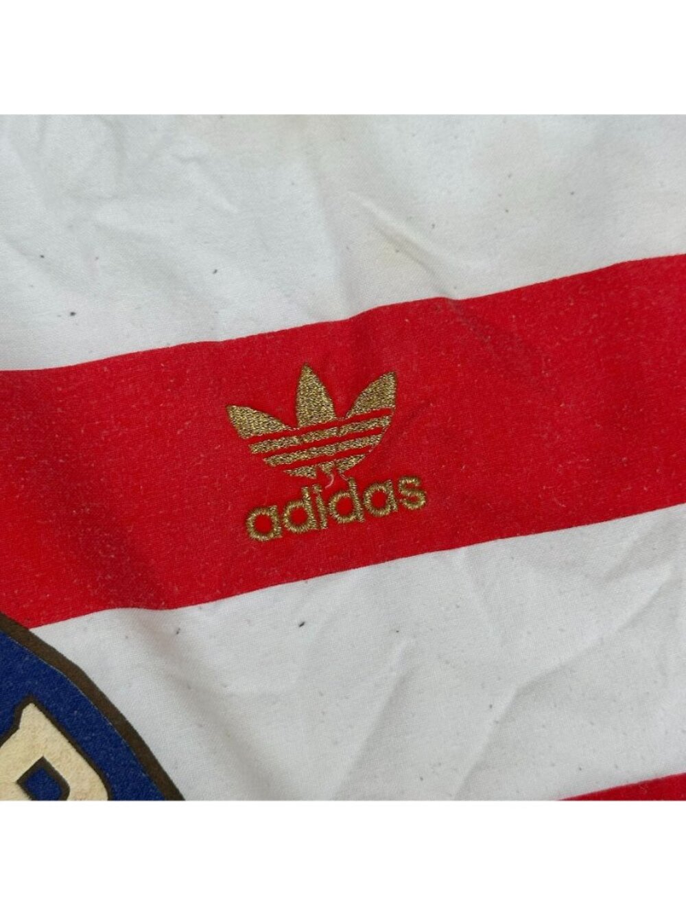 Vintage 80s Adidas USA Rugby Striped Sweatshirt Red XXL Sporty Retro Streetwear - Picture 4 of 9